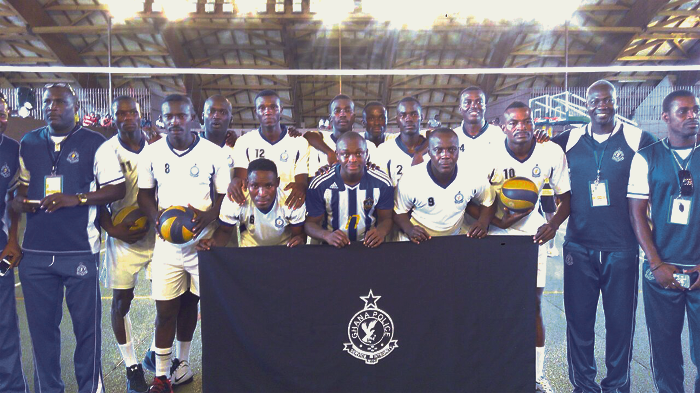  A group photograph of the Ghana Police male volleyball team 